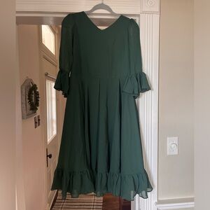 NWT JJ’s House Mid-length Dress Hunter Green